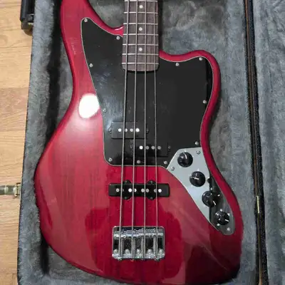 Squier Vintage Modified Jaguar Bass Guitar - Crimson Red 2011, View more