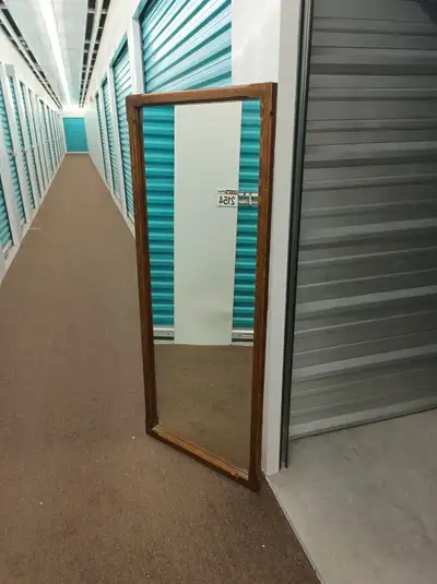 Mirror with Oak Wood Frame, View more