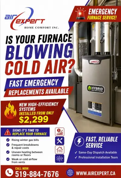 **Looking for a new furnace?** Air Expert offers a **new high-efficiency furnace for $2,299**. **WHA...
