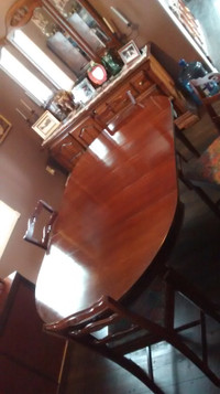Antique Table & Chairs and China Cabinet