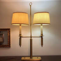 Vintage Large Brass Bouillotte Lamp