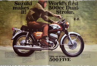 1967 Suzuki 500/Five Original Dealer Brochure, View more