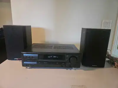 Vintage Technics Stereo Receiver & Pioneer Speakers Setup -, View more