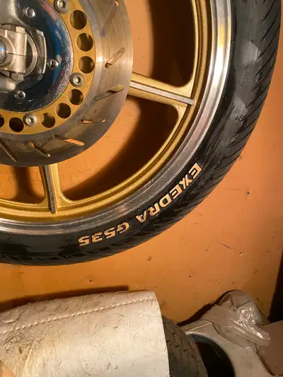 1986 Virago parts No rust. Front forks, rear swingarm, new throttle cable still in package, forward...