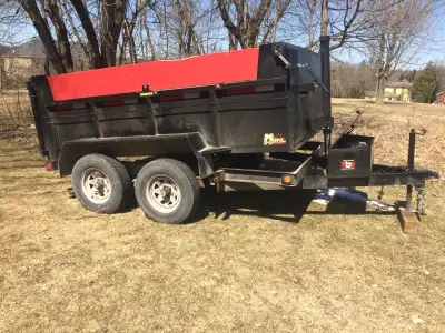 6x10 dump trailer 5ton tandem axle with electric brakes Valid drivers license and insurance required...