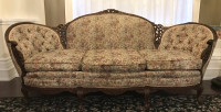 Antique Victorian Carved Sofa and Chair