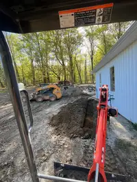 Mini excavation work and skid steer work
