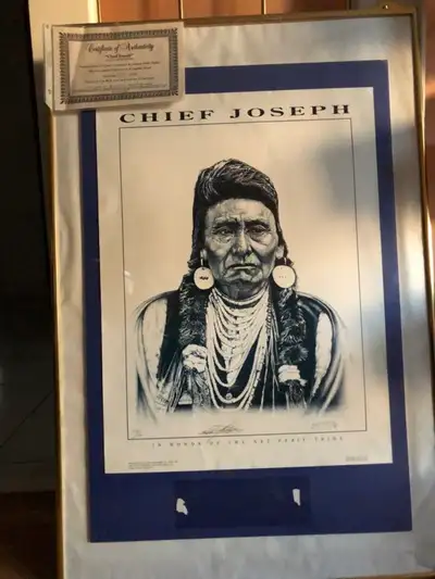 Printed Sketch of Chief Joseph -  by V.  Phillips, View more