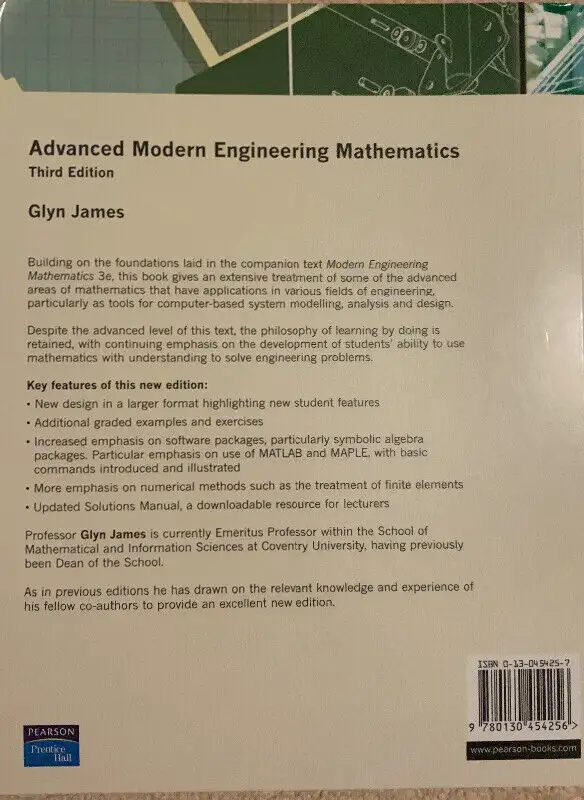 Advanced Modern Engineering Mathematics - 3rd Edition63234703164163121