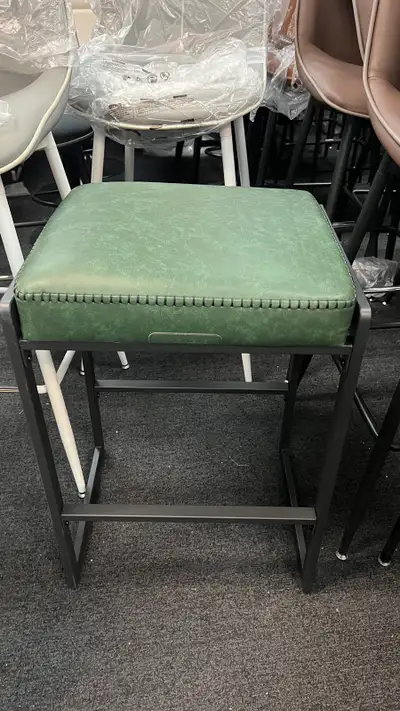 Modern counter Height Bar Stool, Synthetic Leather Stitching, View more