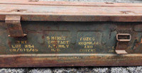 1944 WW2 CANADA MILITARY METAL 5 MINES FUSES BOX SOLDIER
