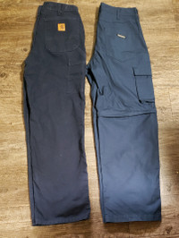Brand New Carhartt and Dakota zip offs Work Pants 32x30