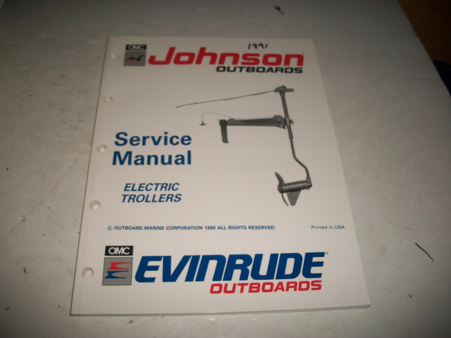 1991 JOHNSON-EVINRUDE SERVICE SHOP MANUALS in Boat Parts, Trailers & Accessories in Belleville - Image 3