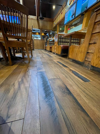 Reclaimed hardwood engineered flooring