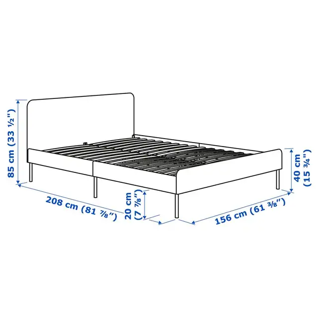 IKEA Slattum Bed + Mattress