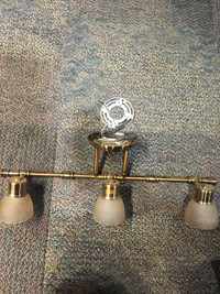 3 Lamp, Brushed Brass, Ceiling Light Fixture