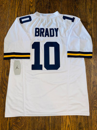 Tom Brady Michigan Wolverines Jersey White Away Stitched New