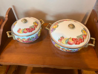 Vintage 70's Enamel Cooking Pots