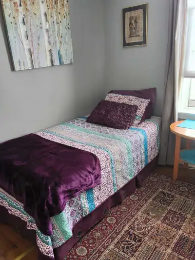 Furnished room in clean house. Use of kitchen and backyard. Free WIFI and cable TV. Utilities includ...