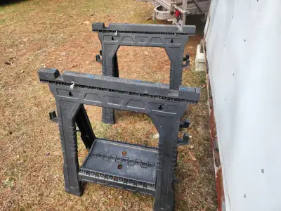 Blue Hawk 2 Plastic Foldable Saw Horses, View more