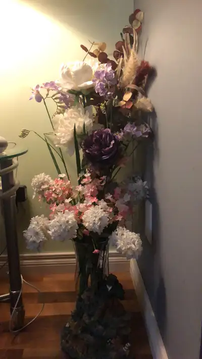 Variety of Silk Flowers in Vases, View more