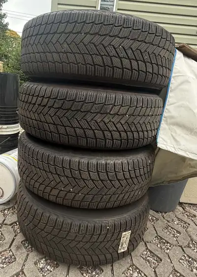 pneus d'hiver et jantes utilisés sur Ford F150 trois hivers.