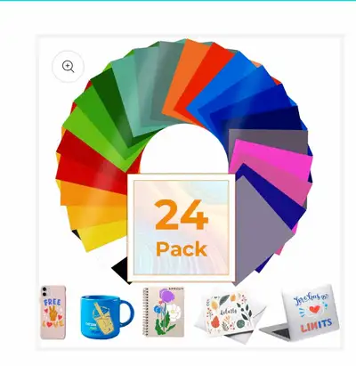 Cash only. Pickup at College Street and Dufferin EPRCUT Permanent Vinyl Sheets, 24 Color 12" x 12" A...