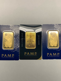 1 oz Pure Gold Bar PAMP Suisse (Assay) Lingot Or Pur
