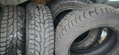 4 x Hankook iPike RW11 225/65R17 WINTER Studdable Winter Tire helps to maximize traction on snow and...