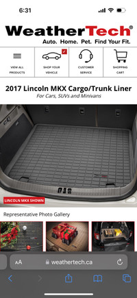MKX Weather Tech Cargo Liner