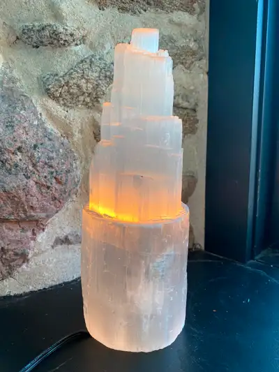 Selenite Tower Lamp, View more