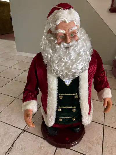 Vintage KARAOKE Dancing Singing Santa, View more