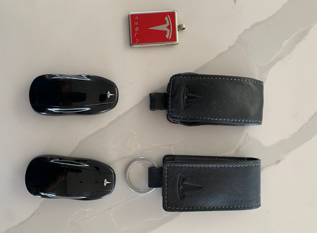 Tesla 2 Keys & 2 Leather Pockets in Other in Napanee - Image 2