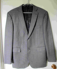 JST10 Men’s Lined Wool Sport Jacket Gray Checks Size 40 Short