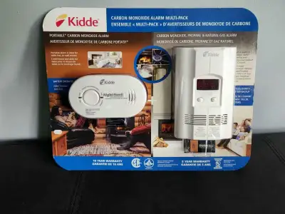 Gas Alarm and Portable Carbon Monoxide Alarm, Plug-in 2-pack, View more