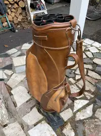 Leather golf bag—Good condition