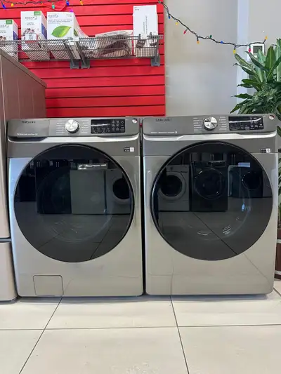 NEW Samsung Washer and Dryer Set Stackable with Warranty, View more