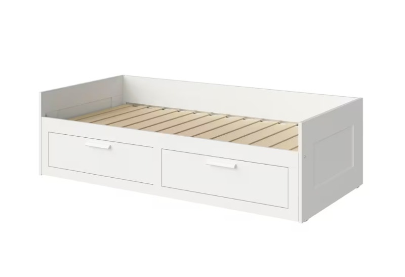 IKEA BRIMNES Daybed frame with 2 drawers in white Twin Beds