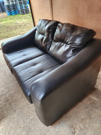 Black Love Seat Sofa Black Leather