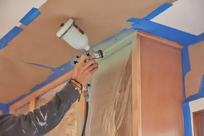 Kitchen Cabinet Spray Painting, View more
