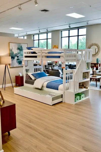 Bunk Bed Twin over Twin with Twin Trundle-Brand New, View more