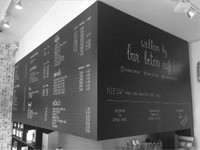 Black Cabinet with front side chalk menu board for restaurant