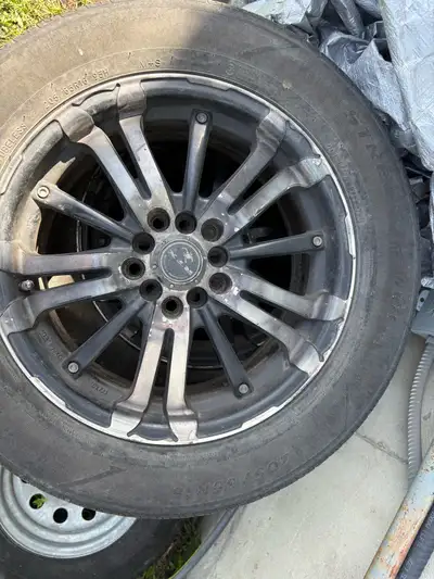 4 used all weather tires off of a jeep patriot. Rims will fit a variety of cars and SUV. 400$ obo. P...