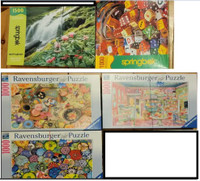 Lots of Puzzles For Sale-Ravensburger Springbok Etc