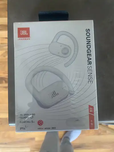 new sealed JBL Soundgear Sense Open Ear Headphones splash resist, View more