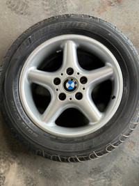 225/55R16: 4 Bridgestone Tires with BMW Rims