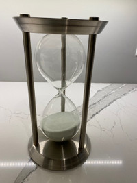 60 Minute Nautical Metal Sand Timer in Silver
