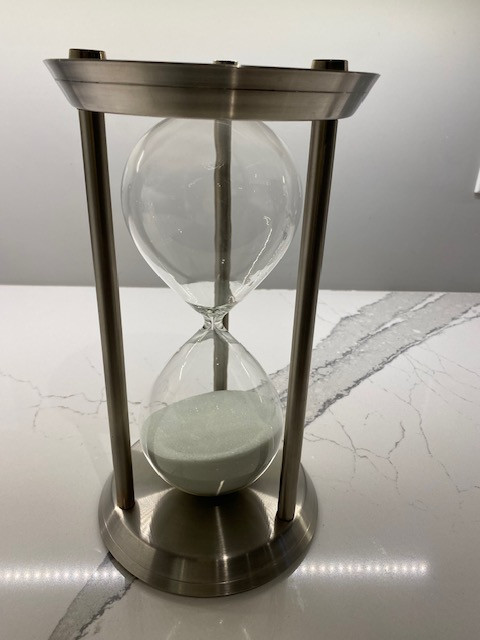 60 Minute Nautical Metal Sand Timer in Silver in Home Décor & Accents in Woodstock
