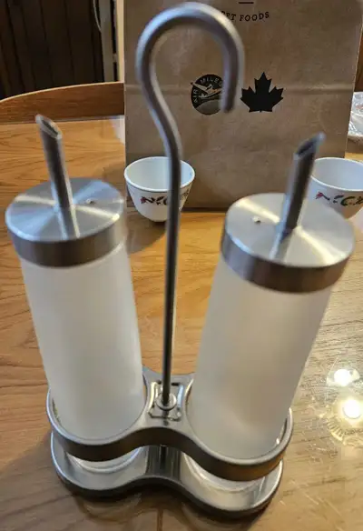 Oil and Vinegar Frosted Glass Dispenser, View more