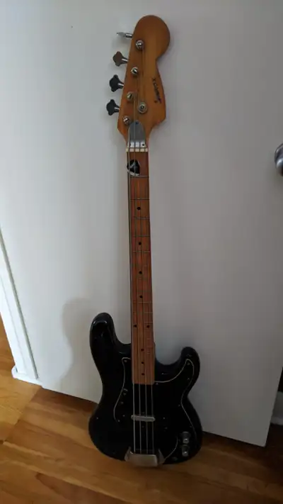 Vintage 1970s Univox Precision Electric Bass, Black, Japanese, View more
